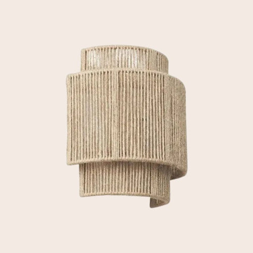 Skanto | Moderne Rattan Vevevegglampe - WeaveGlow
