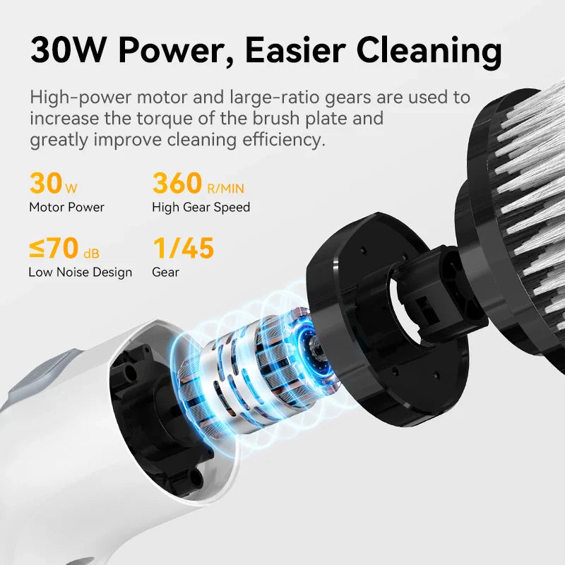 Frendorf | Trådløs elektrisk spin rengjøringsbørste med 7 vedlegg – Vanntett