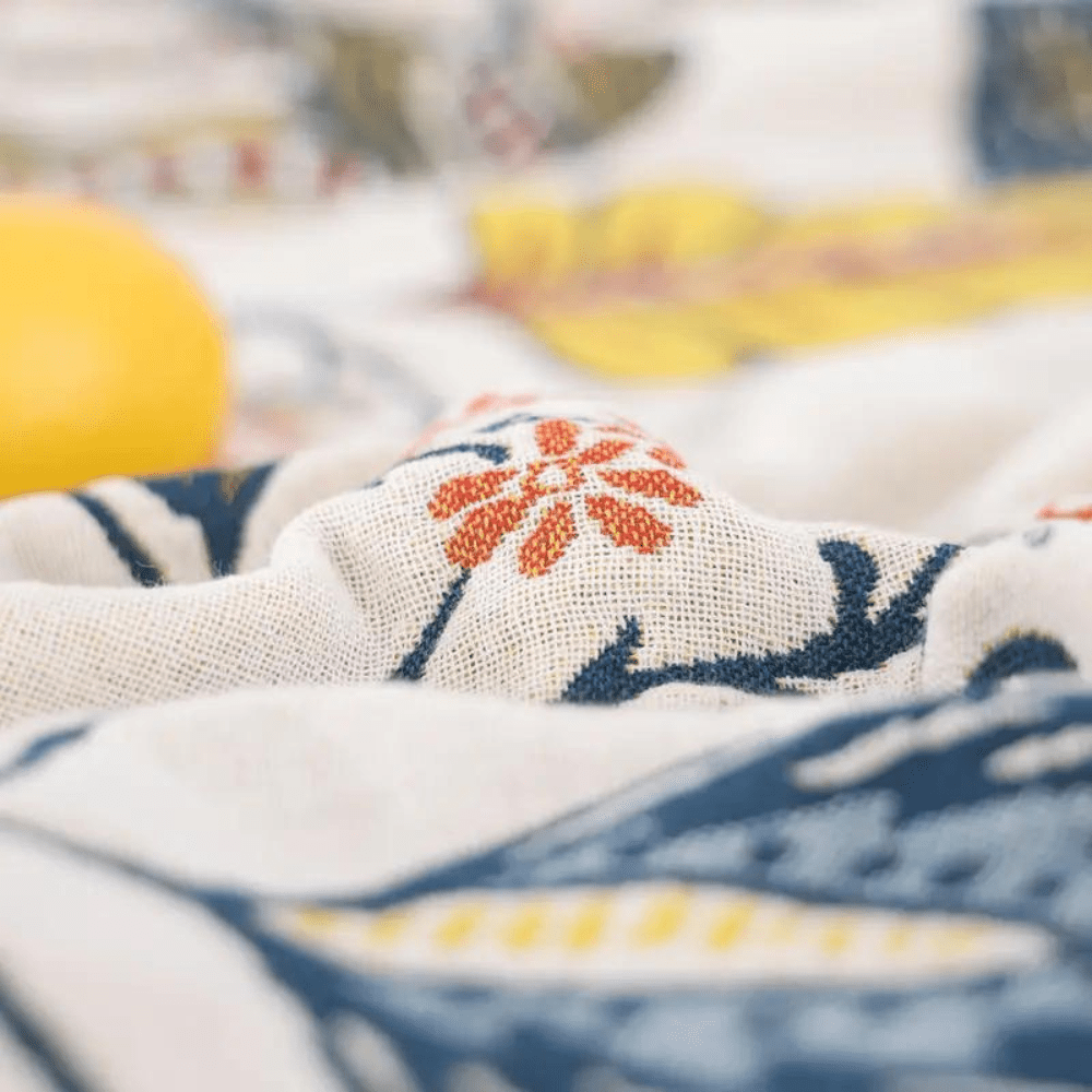 Skanto | MEADOWNEST TEPPET – Rustikk Bomullsteppe med Blomster Mønster & Vendbart Design