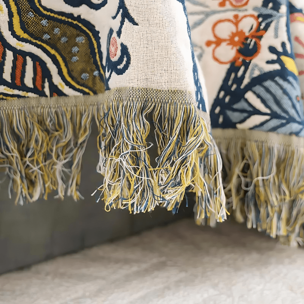 Skanto | MEADOWNEST TEPPET – Rustikk Bomullsteppe med Blomster Mønster & Vendbart Design