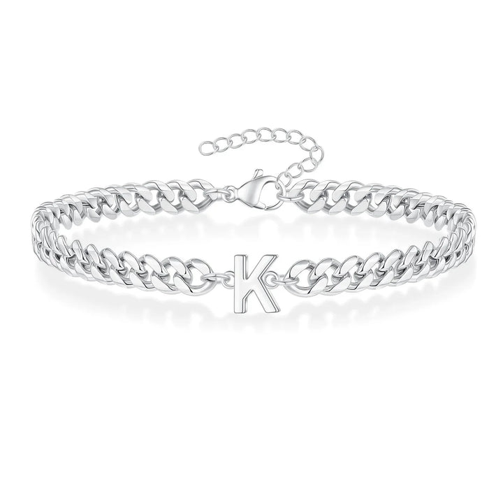 Skanto | Par Bokstav Initial Cuban Armbånd