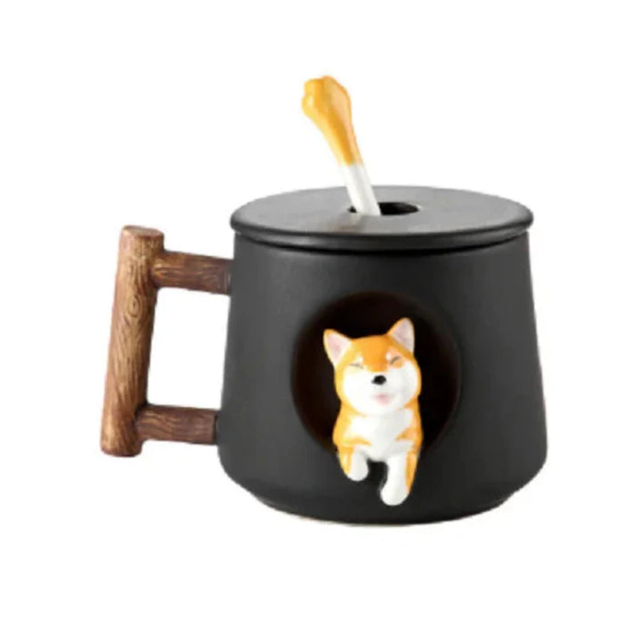 Kreativ Tegneserie Kaffe- og Te-Kopp Søt 3D Keramisk Kaffe-Krus | Skanto