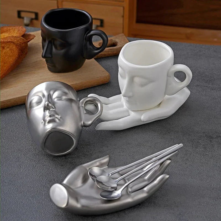 Skanto | Kaffe koppsett med minimalistisk ansiktsform