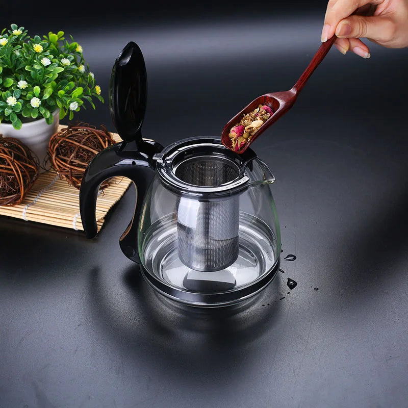 Kreativ Glass Teapot med Avtakbar Stål Infuser Filter Te Kjele | Skanto