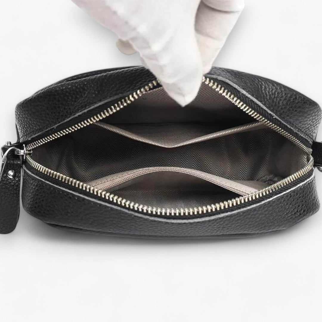 Skanto | Premium lær crossover bag for kvinner - Elegant, sikker og funksjonell hverdag bag