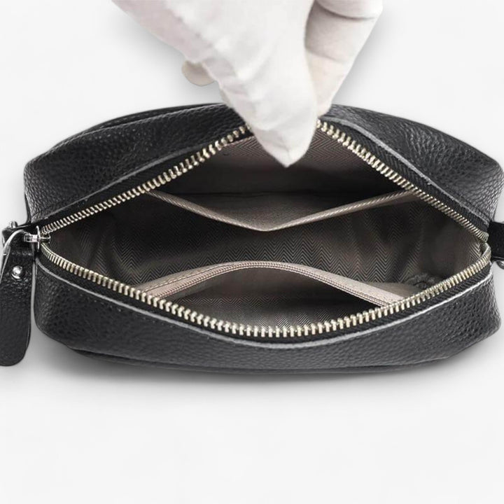 Skanto | Premium lær crossover bag for kvinner - Elegant, sikker og funksjonell hverdag bag