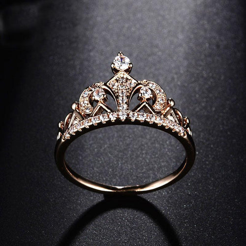 Cubic Zirconia Prinsesse Krone Ring | Skanto