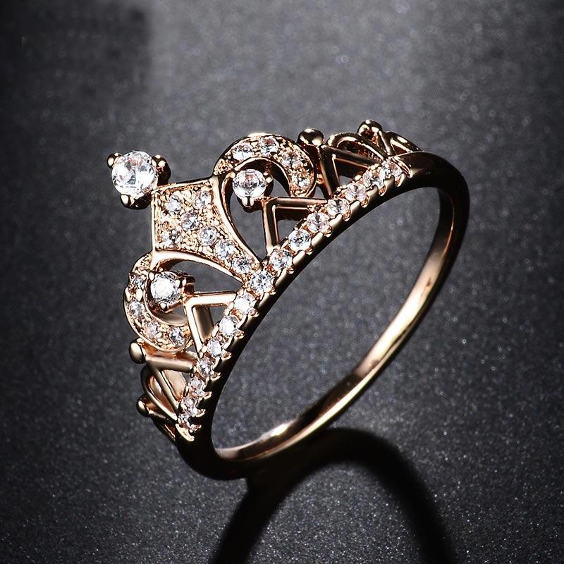 Cubic Zirconia Prinsesse Krone Ring | Skanto