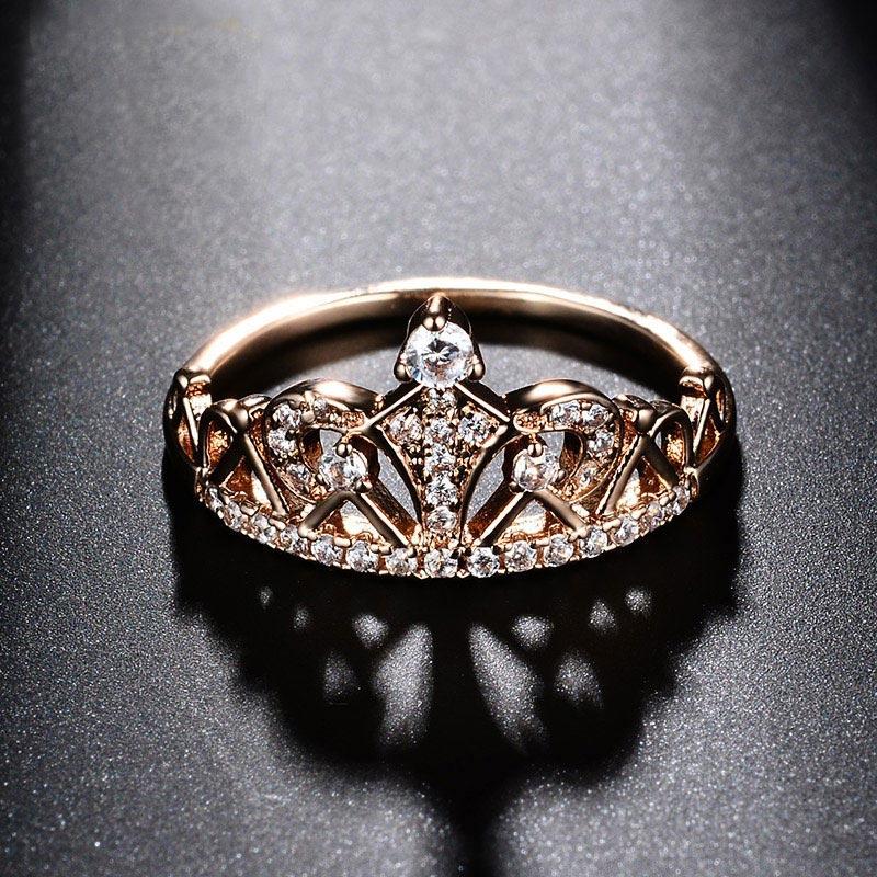 Cubic Zirconia Prinsesse Krone Ring | Skanto