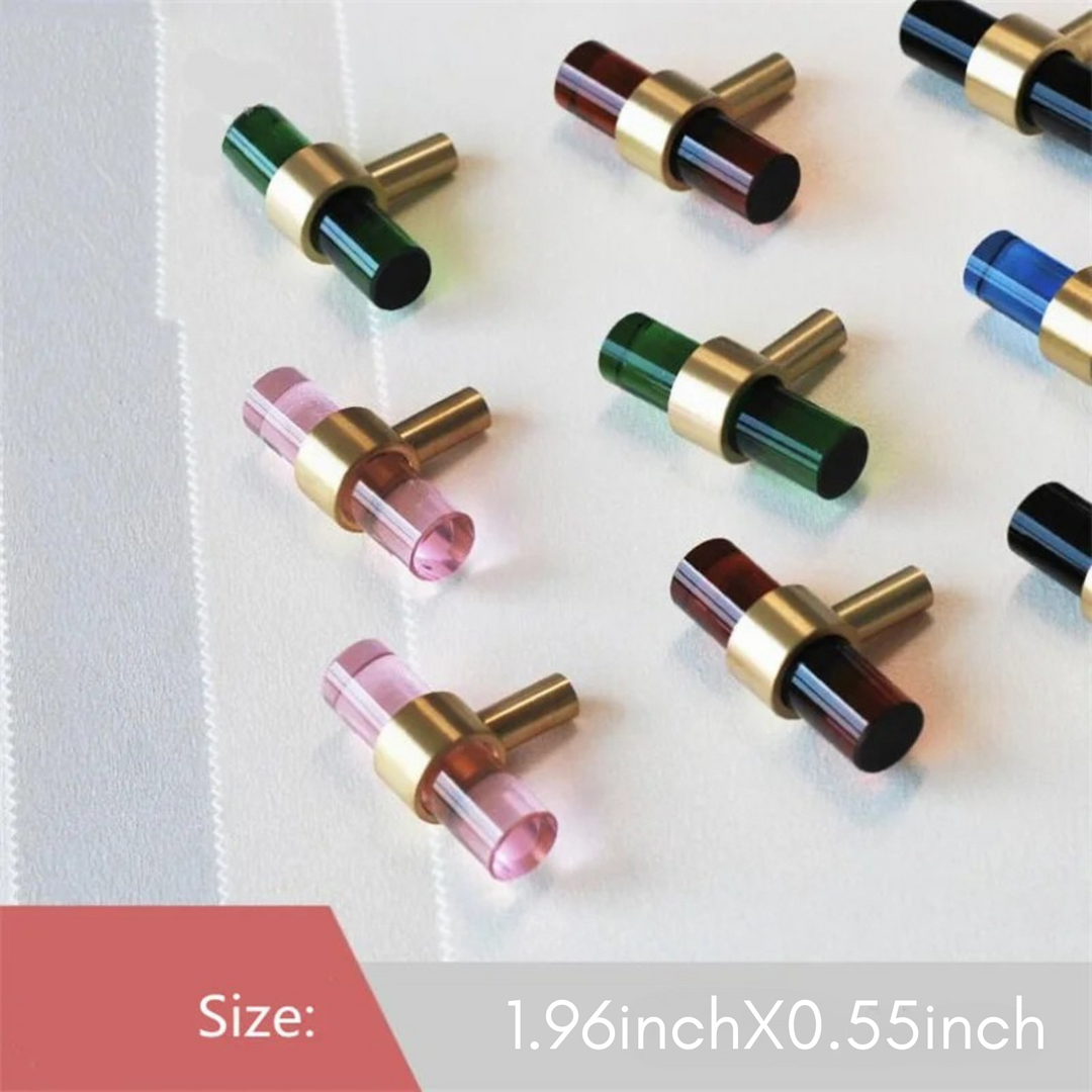 Crystal Cabinet Drawer Handle and Door Knob Small T Bar Handle | Skanto