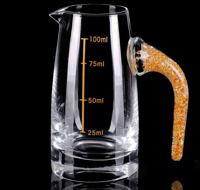 Krystallikør Sprit Shot Glasses Boks Gull Tykk Bunn Vinglass | Skanto