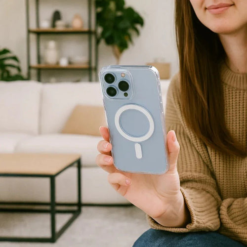 Skanto | CrystalMag – Klar MagSafe-kompatibel deksel for iPhone 11-17-serien