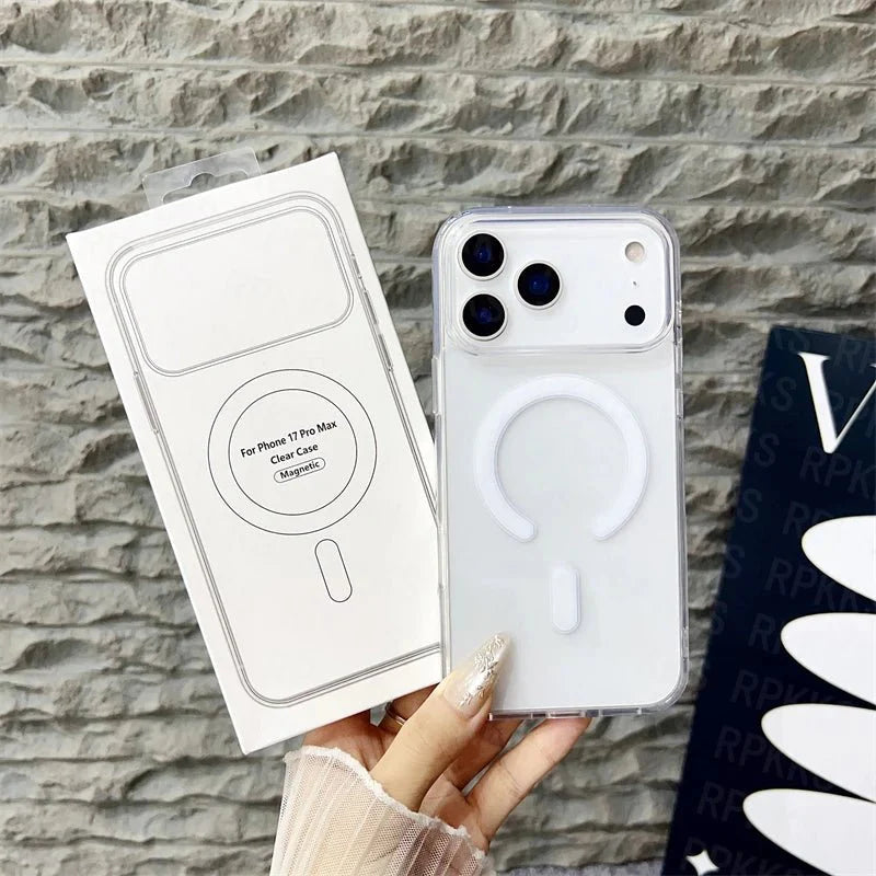 Skanto | CrystalMag – Klar MagSafe-kompatibel deksel for iPhone 11-17-serien