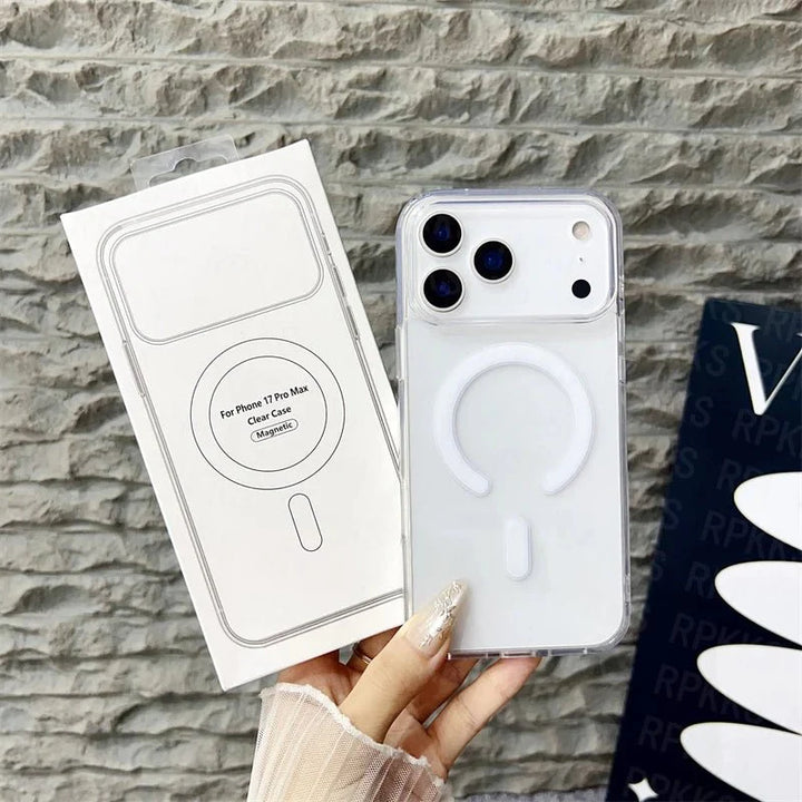 Skanto | CrystalMag – Klar MagSafe-kompatibel deksel for iPhone 11-17-serien