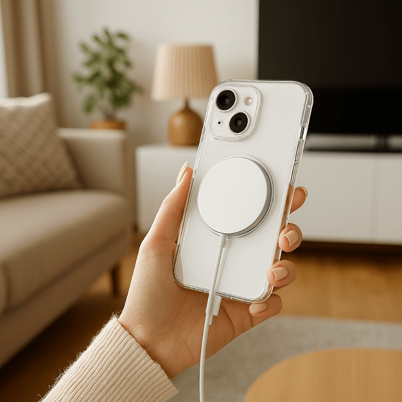 Skanto | CrystalMag – Klar MagSafe-kompatibel deksel for iPhone 11-17-serien