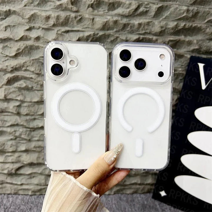 Skanto | CrystalMag – Klar MagSafe-kompatibel deksel for iPhone 11-17-serien