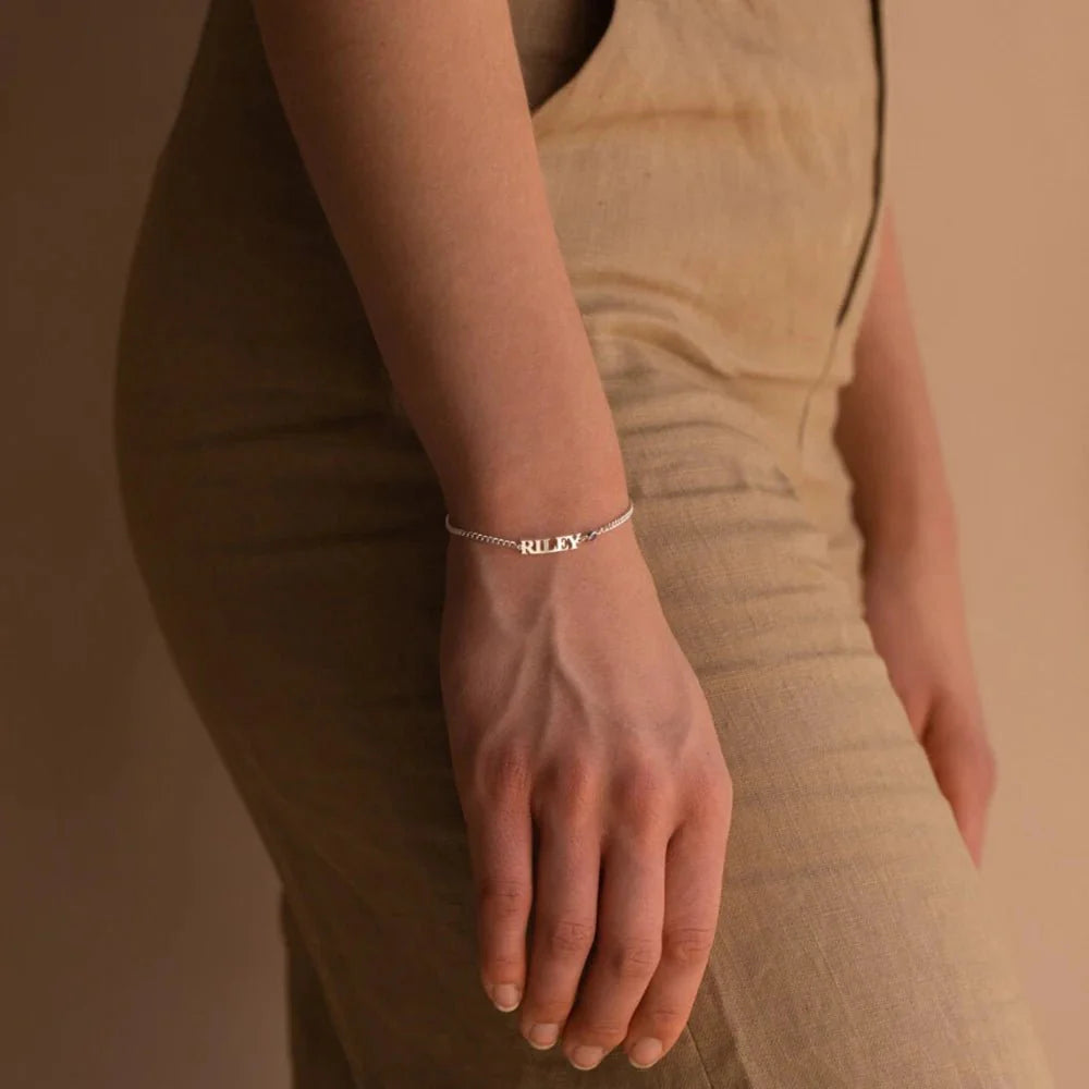 Skanto | Tilpasset Navn Kjede Armbånd