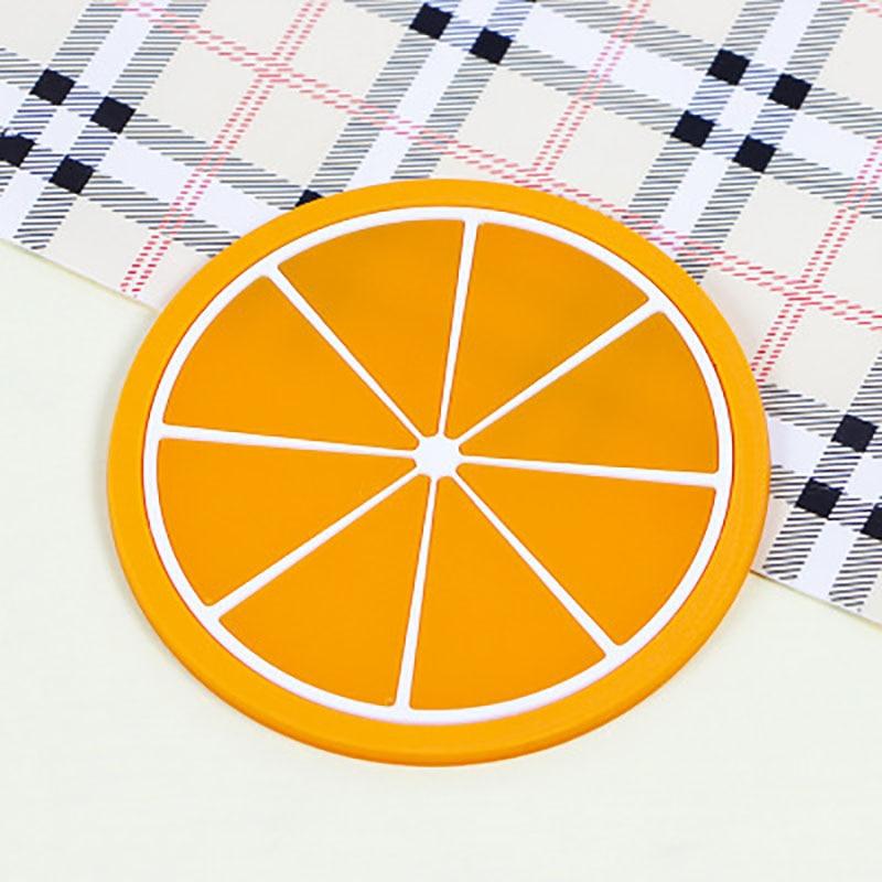 Søt Frukt Design Silikon Coaster Kopp Holder Kaffetilbehør | Skanto