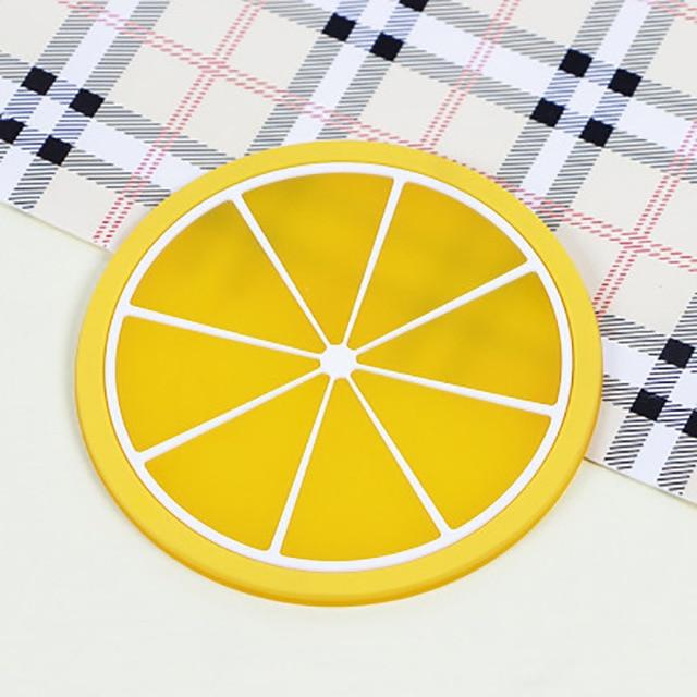 Søt Frukt Design Silikon Coaster Kopp Holder Kaffetilbehør | Skanto