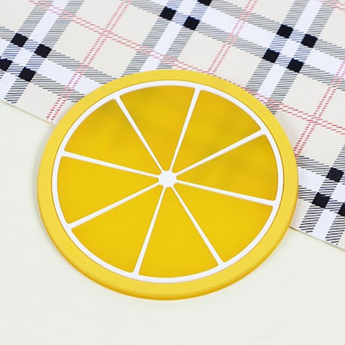 Søt Frukt Design Silikon Coaster Kopp Holder Kaffetilbehør | Skanto