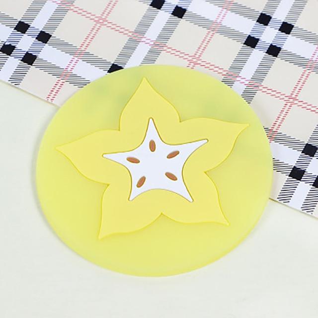 Søt Frukt Design Silikon Coaster Kopp Holder Kaffetilbehør | Skanto