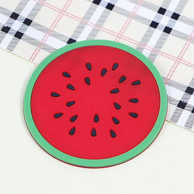 Søt Frukt Design Silikon Coaster Kopp Holder Kaffetilbehør | Skanto