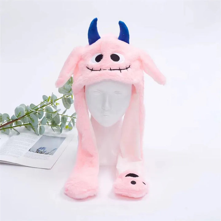 Skanto | BunnyBounce Plush Hat med bevegelige ører for barn og voksne