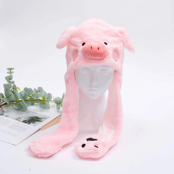 Skanto | BunnyBounce Plush Hat med bevegelige ører for barn og voksne