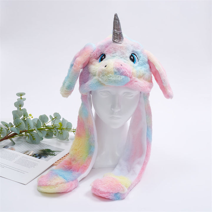 Skanto | BunnyBounce Plush Hat med bevegelige ører for barn og voksne