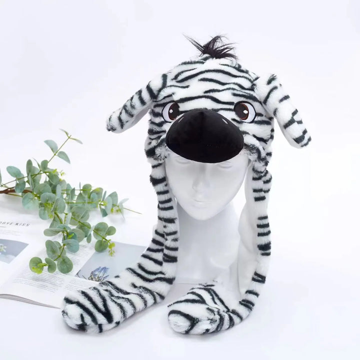 Skanto | BunnyBounce Plush Hat med bevegelige ører for barn og voksne