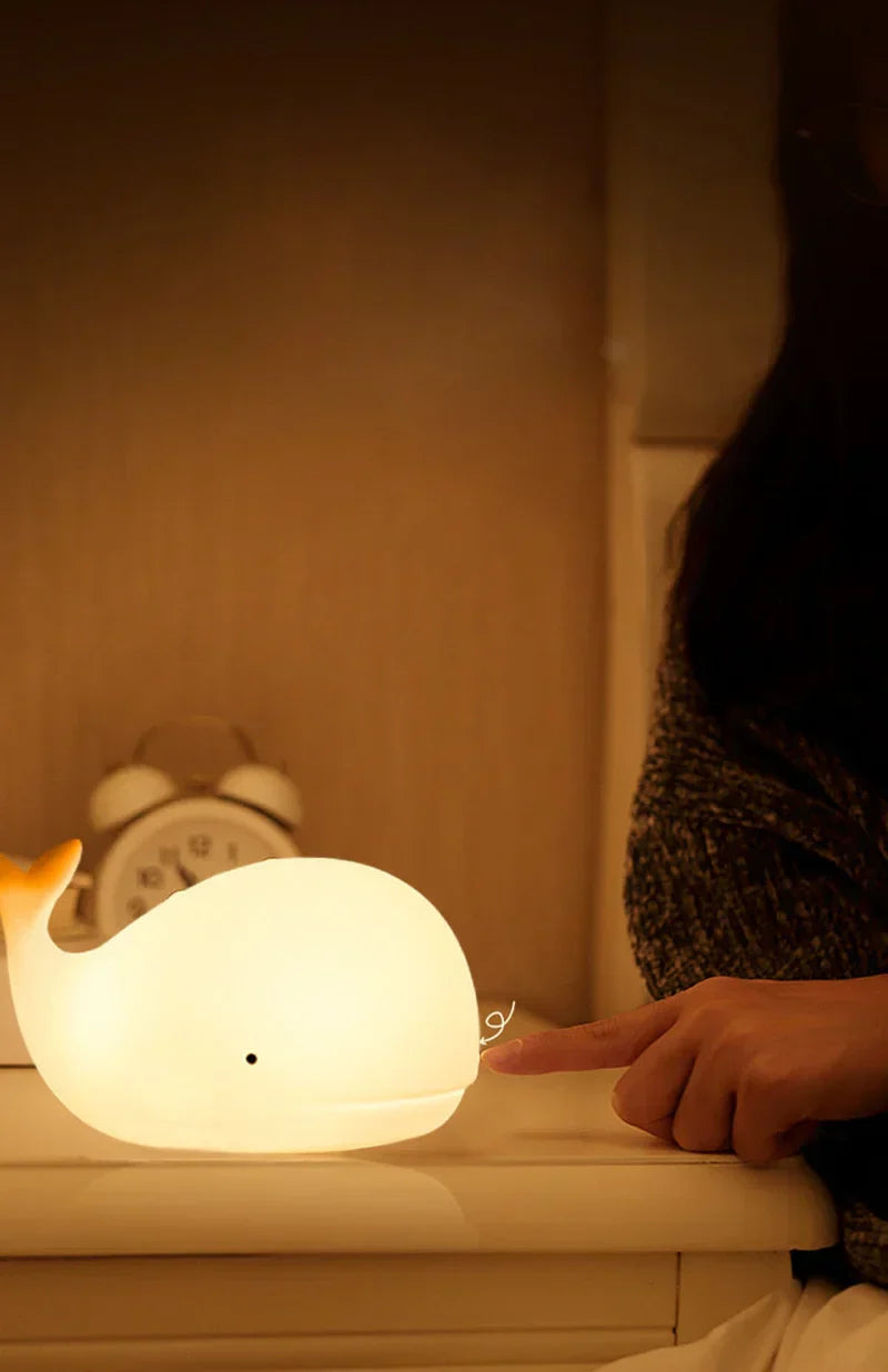 Skanto | Søt Hval Nattlampe med Fargeendring - GlowWhale