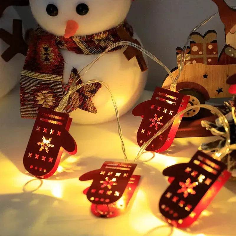 Skanto | Jule LED Lysstreng Julenisse Elg Snømann Xmas Ornament Lys Juledekorasjoner Nyttår Navidad Gave