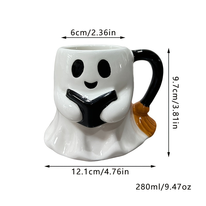 Skanto | Halloween Spøkelse Kopp – Keramikkopp med Latterlig Spøkelsesdesign