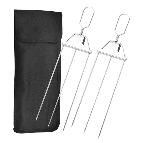 Skanto | Rustfritt Stål 3-Prong BBQ Grill Spyd