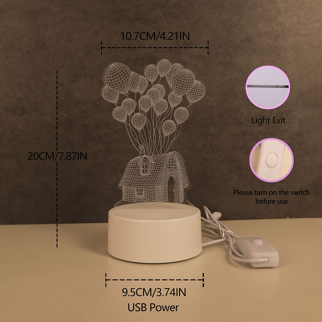 LumiBalloon – Unik 3D LED Ballonglampe USB Skanto