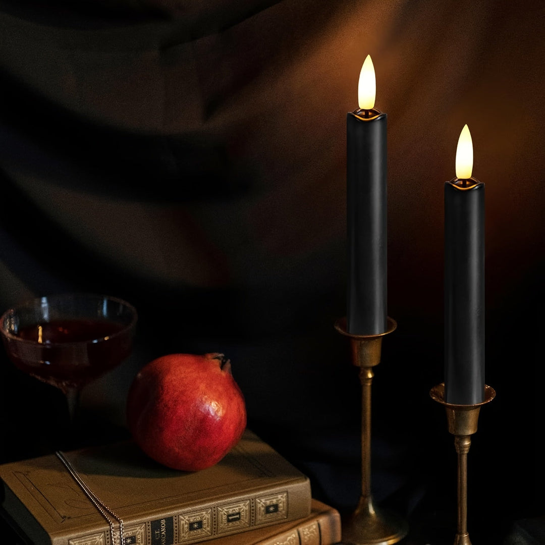 FlickerGlow - Realistiske flammefrie LED-lysestaker med fjernkontroll Skanto
