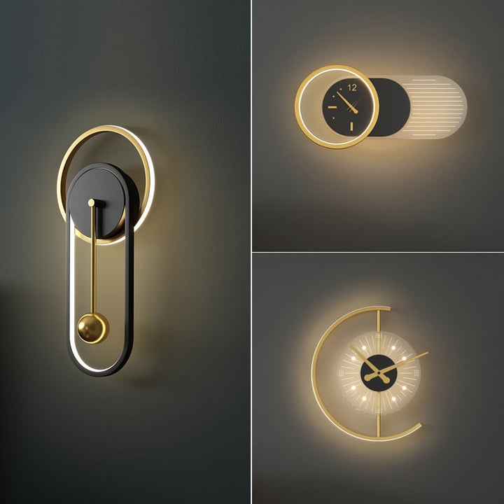 Skanto | Nordisk Minimalistisk Stille Klokke Vegglampe