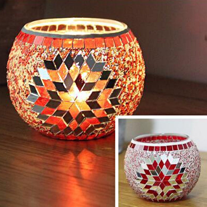 Skanto | Europeisk Retro Glass Mosaic Tealight Holder
