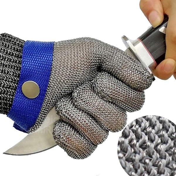 Matvareegnet rustfritt stål metallnett hanske