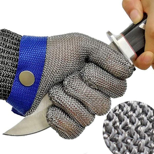 Matvareegnet rustfritt stål metallnett hanske