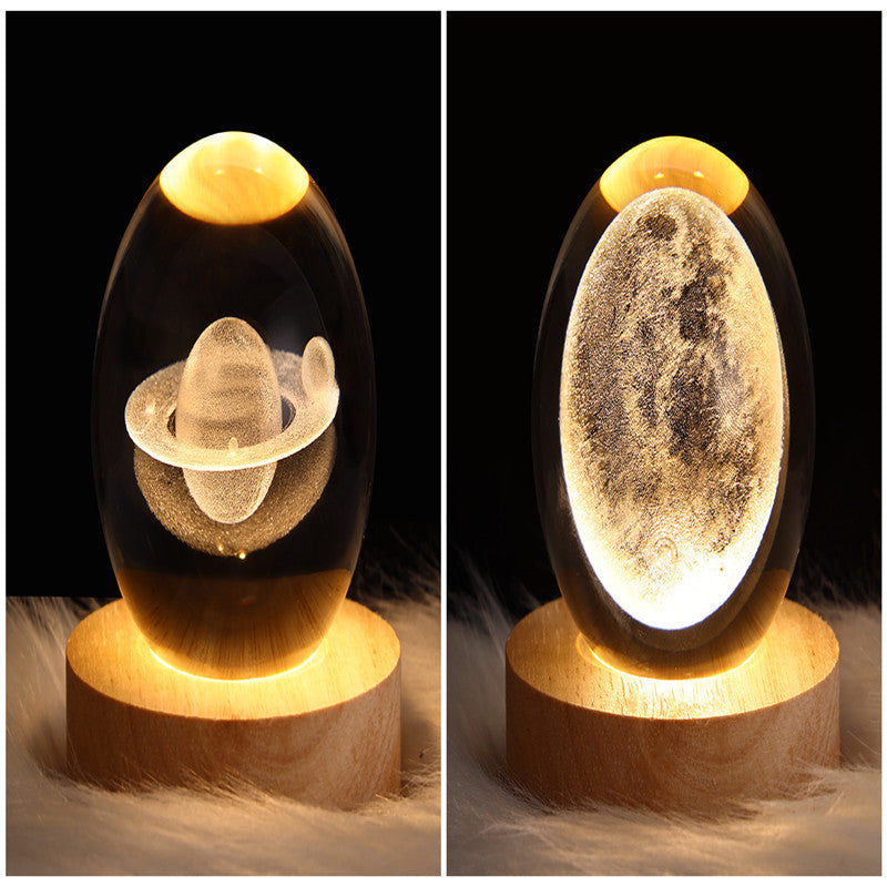 3D Galaxy Crystal Ball LED Nattlys | Skanto