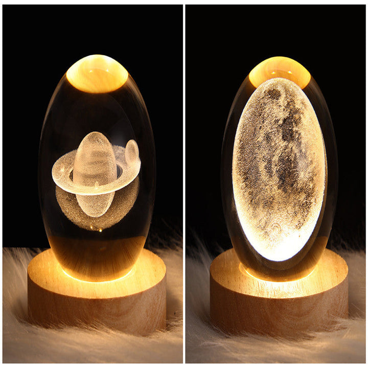 3D Galaxy Crystal Ball LED Nattlys | Skanto