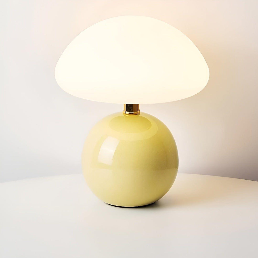 CreamyShine-lampe – Koselig nattbordslampe med soppmønster