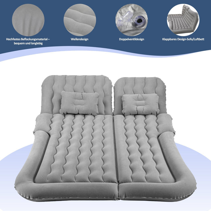 Air Bed Bil Luftmadrass med Pute | Skanto