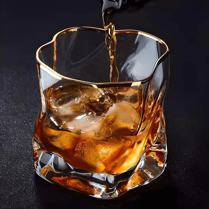 Texturert Whiskey Glass 2-delt Sett Skanto