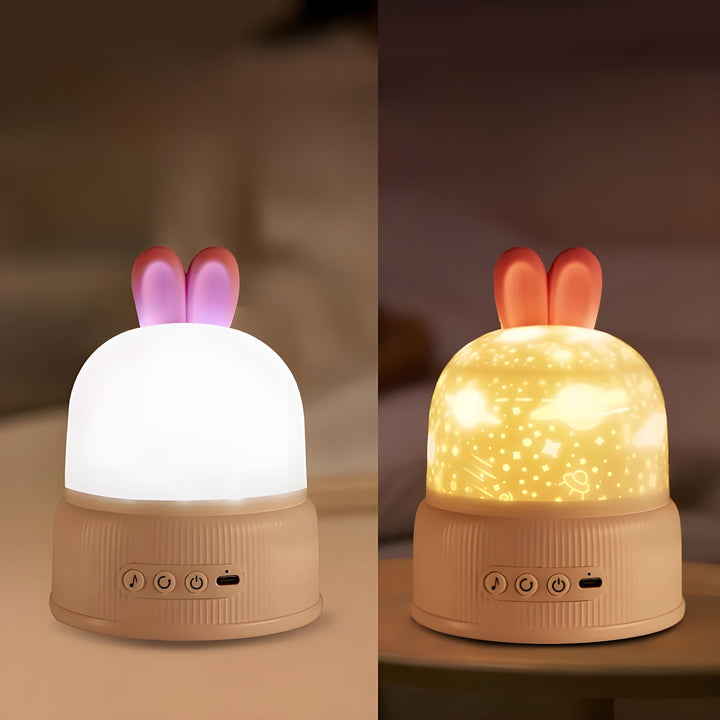 BunnyBeam Light – Søt kaninprojektor-nattlampe for barn