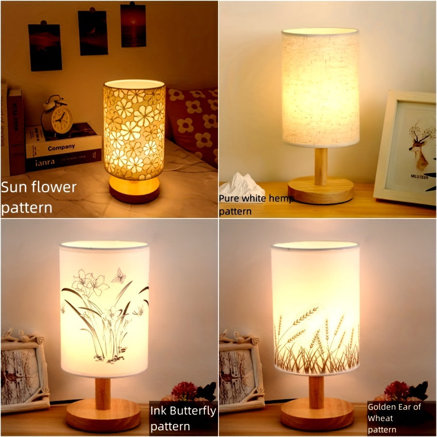 WoodGlow – Justerbar LED Bordlampe med USB Skanto