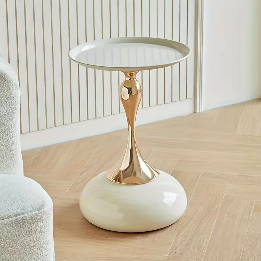 Moderne sidekabinett med keramisk base og metallben – 55 cm høy | Skanto