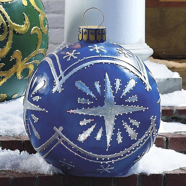 Skanto | Jule Oppblåsbar Dekorasjon Ball | Utendørs Hage Ornament | 60cm PVC