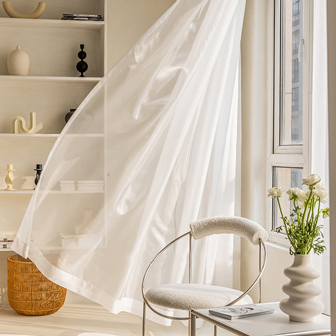 Transparente Linse Gardiner, Lyse og Moderne for Stue | Skanto